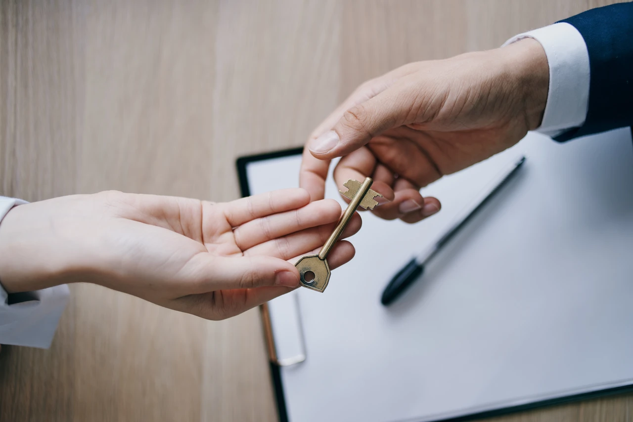 Key handover between two people